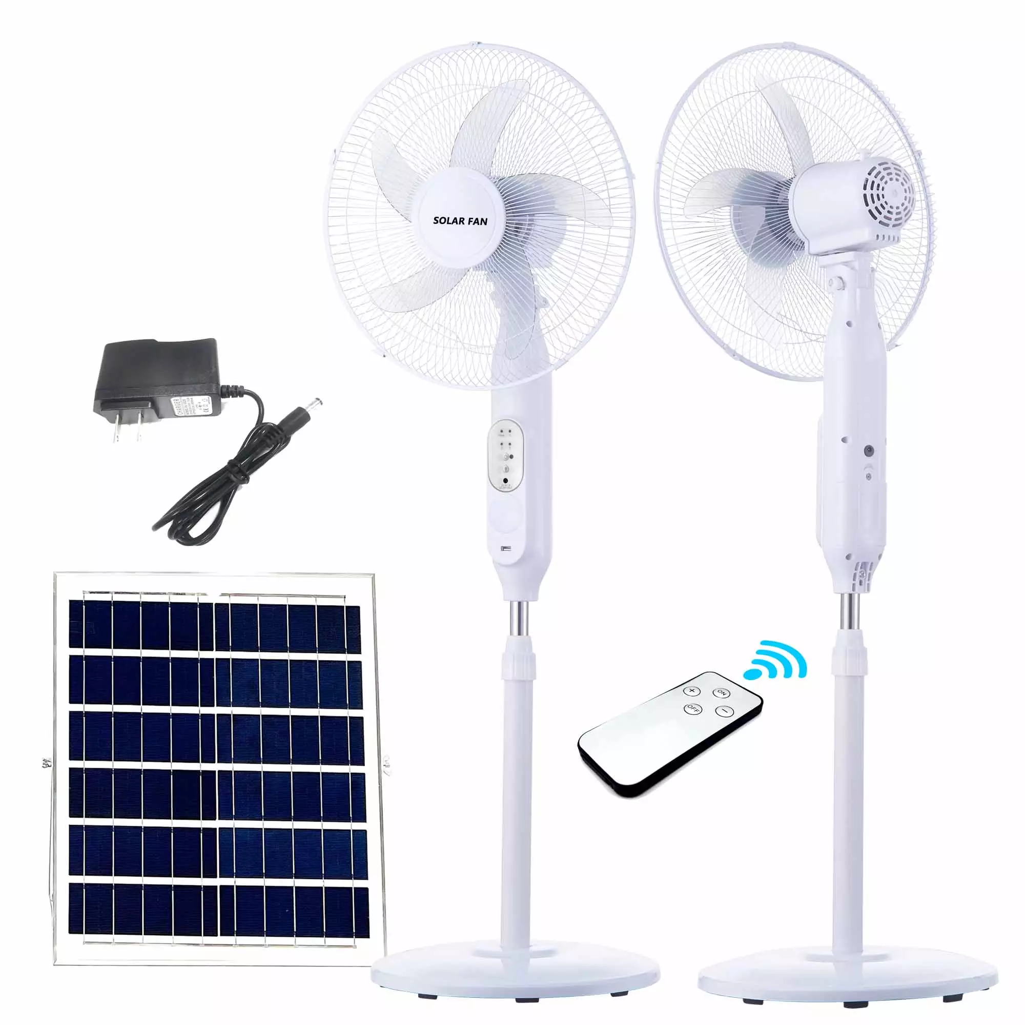 25W Rechargeable Solar Standing Fan 16 inch - Hot Product