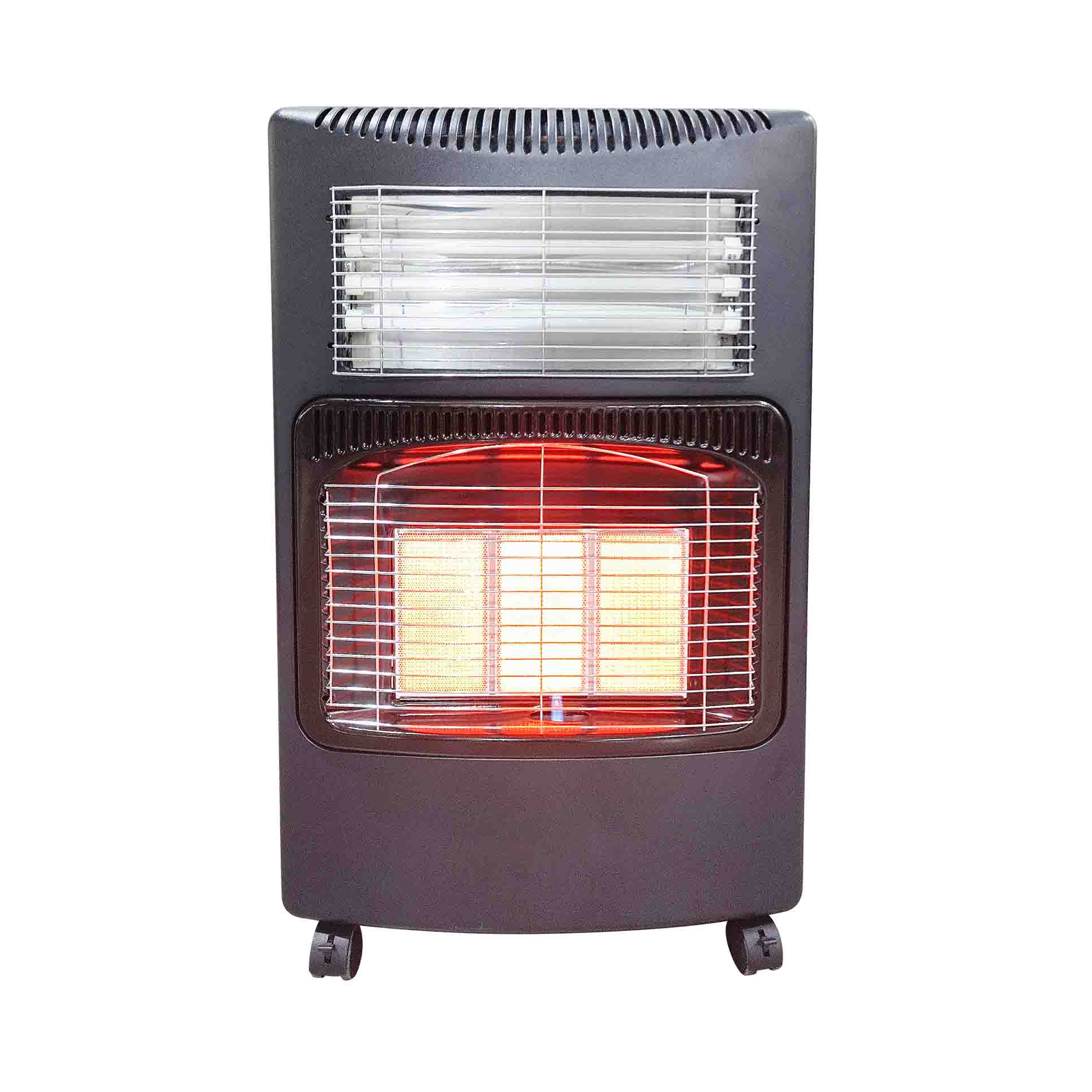 Infrared Quartz Gas Heater 4.2KW Portable Electric Heater with 360° Universal Caster